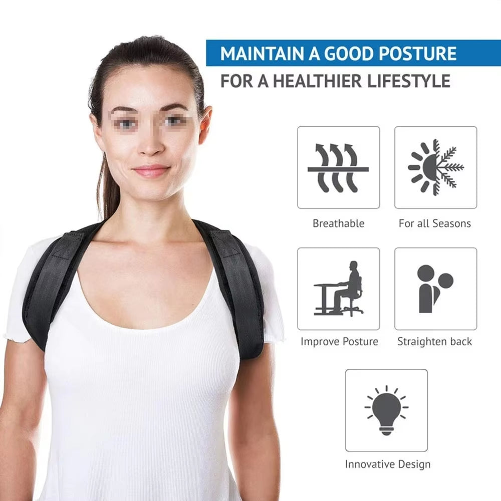 Back Posture Corrector Belt Adjustable Clavicle Spine Shoulder Lumbar Posture Correction Anti-Humpback Corrector Poor Posture