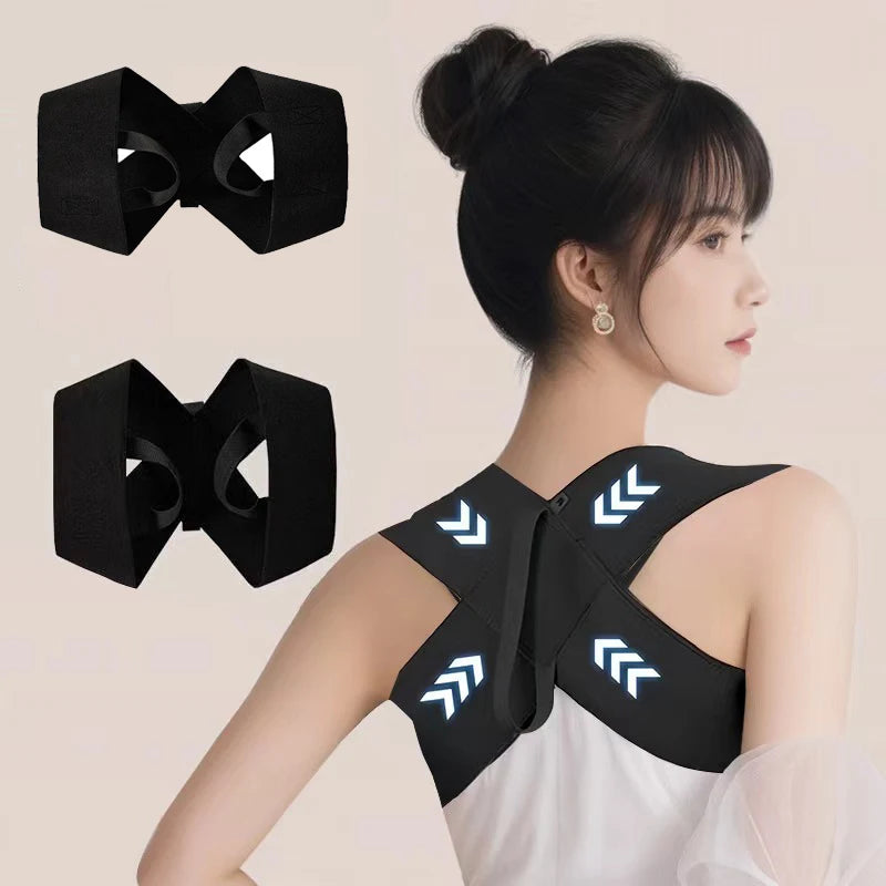 Woman Men Back Posture Corrector Open Shoulder Invisibility Anti-Camel Correction Belt Prevention Humpback Unisex Back Support