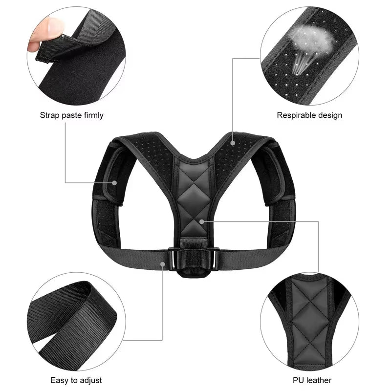 Back Posture Corrector Belt Adjustable Clavicle Spine Shoulder Lumbar Posture Correction Anti-Humpback Corrector Poor Posture